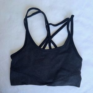 Black Strappy Sports Bra 8